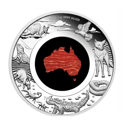 2025 Great Southern Land SILVER PROOF SNAKESKIN JASPER 1oz Silver Coin – Image 1