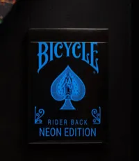 Bicycle Cool-Blue NEON Rider Back Playing Cards Deck NEW RELEASE – Image 1