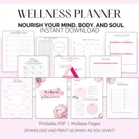 Wellness Planner Peonies – Image 1