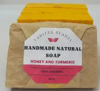 Jabón de barra de miel y curcúma suave para rostro limpiador totalmente natural con aroma refrescante. – Image 7