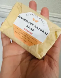 Jabon de barra de ralladura de naranja 100% orgánico hecho a mano. – Image 10