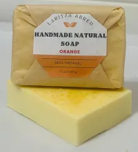 Jabon de barra de ralladura de naranja 100% orgánico hecho a mano. – Image 6