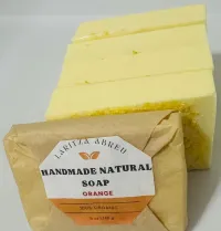 Jabon de barra de ralladura de naranja 100% orgánico hecho a mano. – Image 3