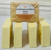 Jabon de barra de ralladura de naranja 100% orgánico hecho a mano. – Image 2