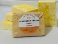 Jabon de barra de ralladura de naranja 100% orgánico hecho a mano. – Image 5