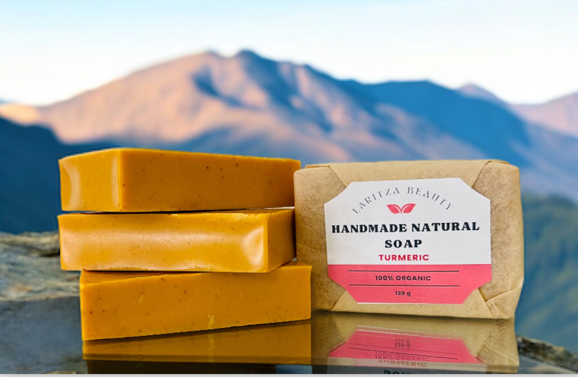 Jabón de barra de miel y curcúma suave para rostro limpiador totalmente natural con aroma refrescante. – Image 6