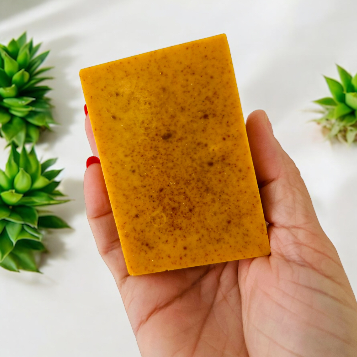 Jabón de barra de miel y curcúma suave para rostro limpiador totalmente natural con aroma refrescante. – Image 2