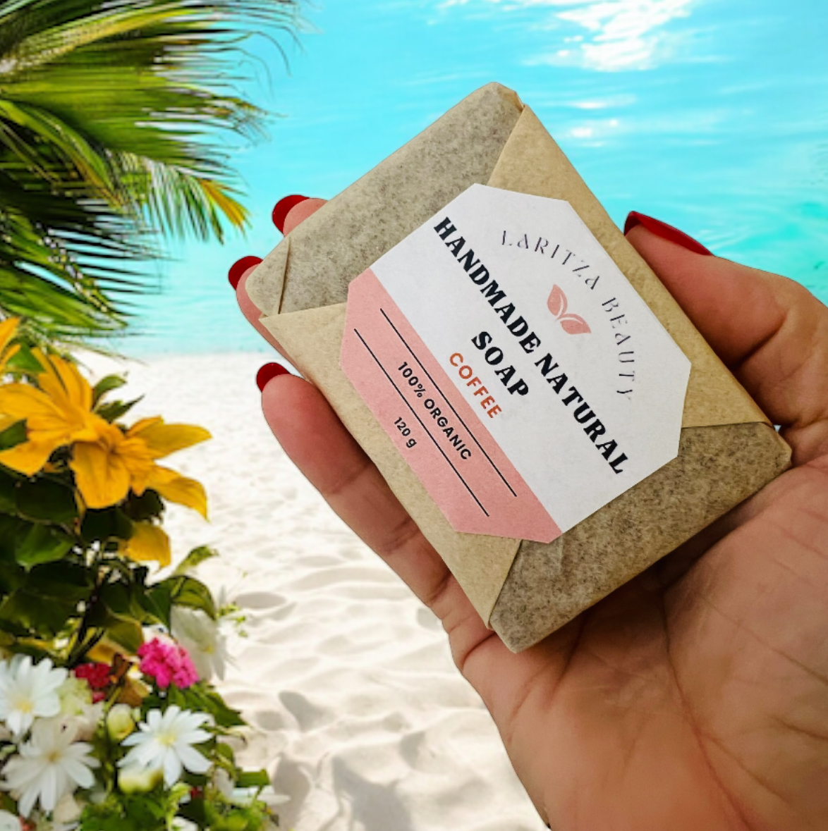Jabones de barra de café hecho a mano perfumados para exfoliar la piel natural 100 % orgánico – Image 2
