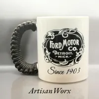 Ford Motor Co 1903 Original Logo Classic Retro Motorsport Paracord Mug – Image 1