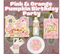 Pink & Orange Pumpkin Birthday Party – Image 1