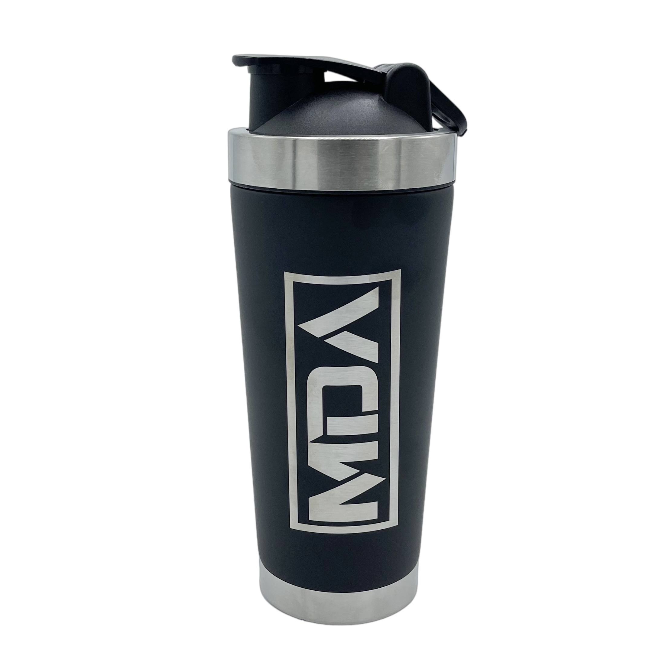 Metal Protein Shaker – Black/Steel
