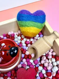 Large Rainbow Felt Heart – Image 7