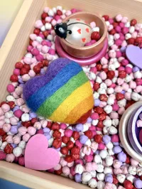 Large Rainbow Felt Heart – Image 5