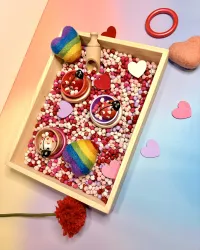 Large Rainbow Felt Heart – Image 3