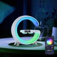 LED Wireless Charging Speaker Lamp – Bluetooth Music, 7 Colors, Clock & Alarm, FM Radio (PRE-ORDER) – Image 1