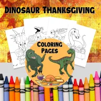 Dinosaur Coloring Pages - Thanksgiving – Image 1