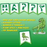 Dinosaur Alphabet Banner (with Numbers) – Image 2