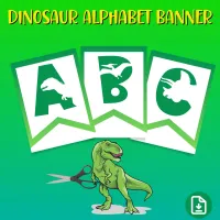 Dinosaur Alphabet Banner (with Numbers) – Image 1