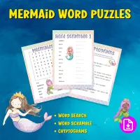 Mermaid Word Puzzles – Image 1
