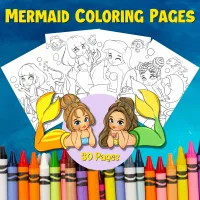 Mermaids - Printable Coloring Pages – Image 1