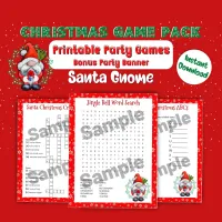 Santa Gnome - Christmas Printable Games Party Pack – Image 1