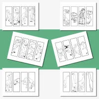 Dinosaur Coloring Bookmarks - Set of 24 – Image 2