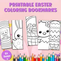 Easter Coloring Bookmarks – Image 1