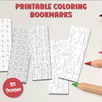 Coloring Bookmarks - Geometric Patterns – Image 1