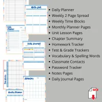 School Planner (Pastel Rainbow) - Undated – Image 3