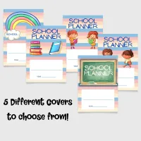 School Planner (Pastel Rainbow) - Undated – Image 2