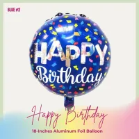 Happy Birthday - 18-Inches Aluminum Foil Round Balloon – Image 5