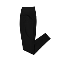 Crossover leggings with pockets - black – Image 12