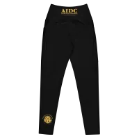Crossover leggings with pockets - black – Image 10