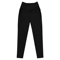 Crossover leggings with pockets - black – Image 9