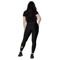 Crossover leggings with pockets - black – Image 5