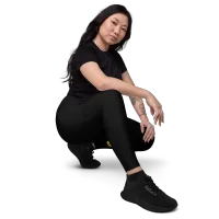 Crossover leggings with pockets - black – Image 3