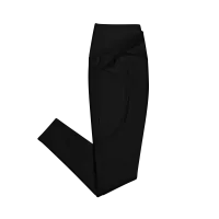 Crossover leggings with pockets - black – Image 11