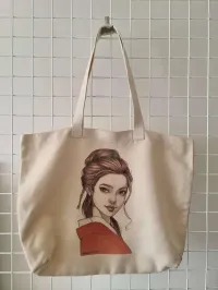 Red Kimono Girl Tote – Image 1