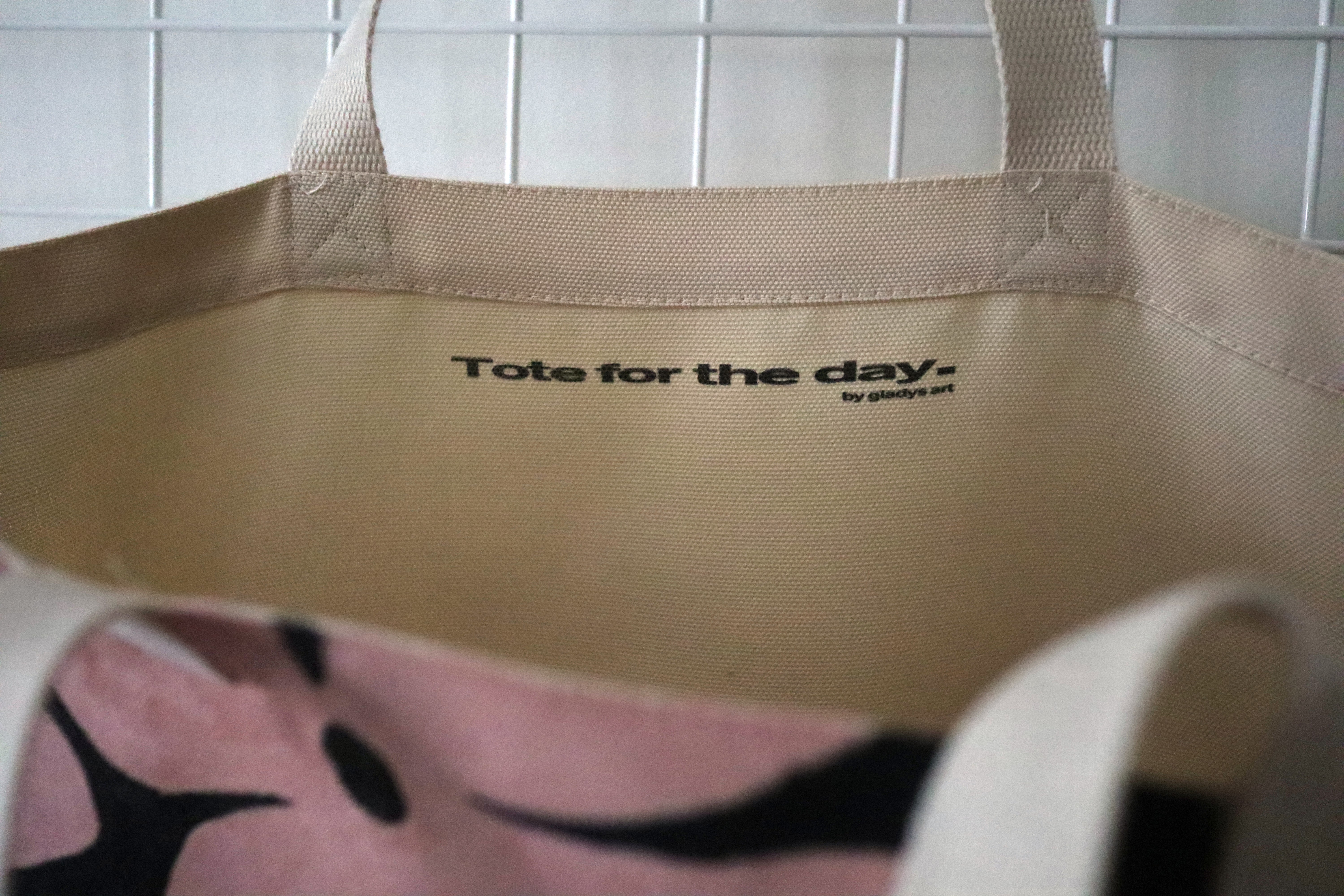 Pink and Black Flower Tote – Image 2
