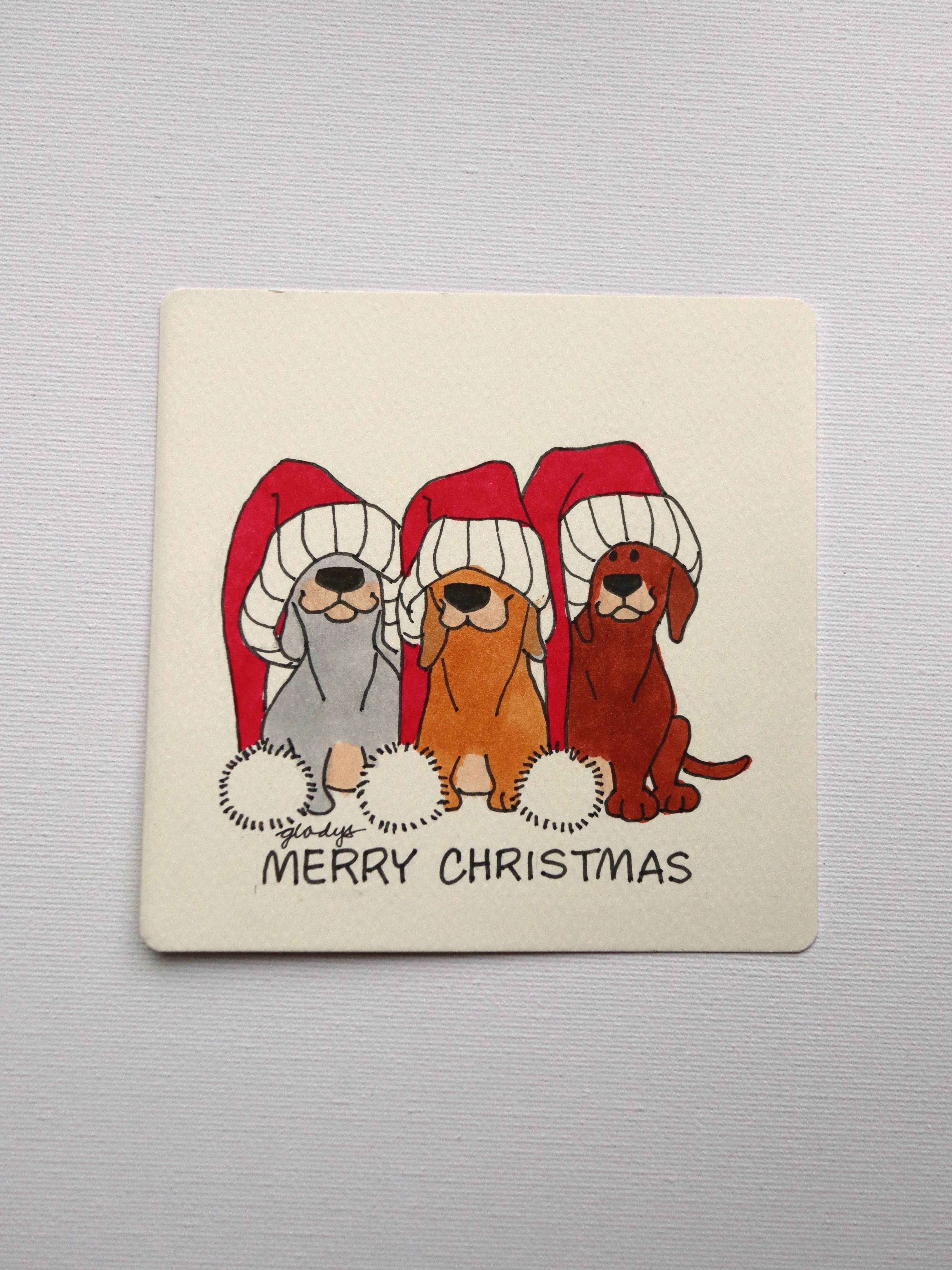 Three Christmas Dogs Card – Image 2