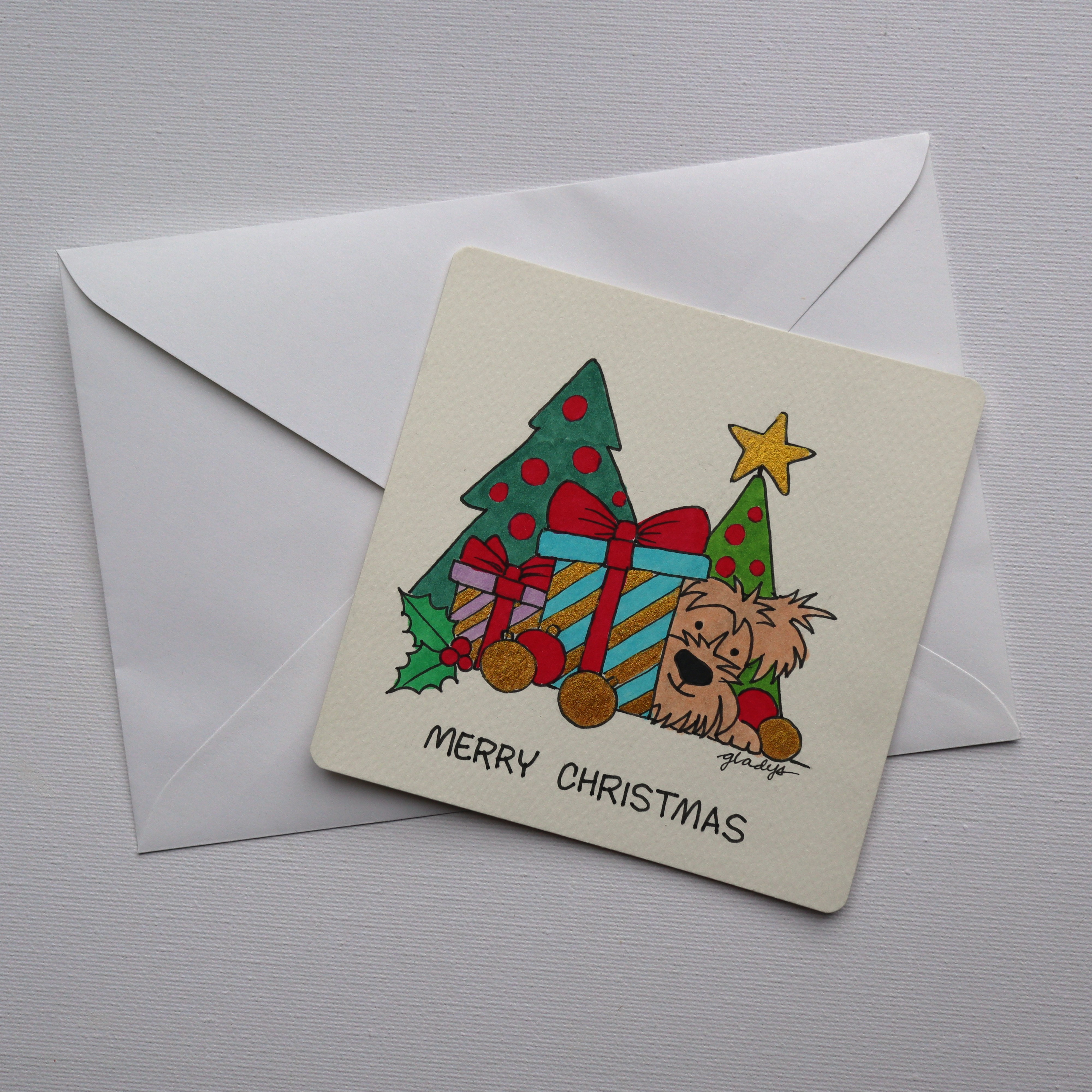 Puppy Christmas Present Card – Image 1