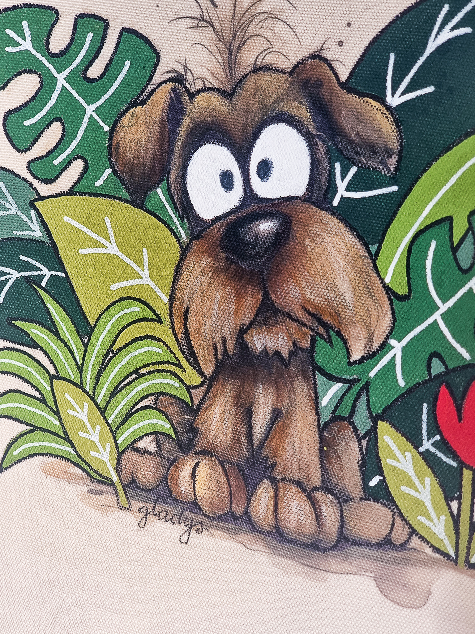 Confused Brown Dog Tote – Image 3