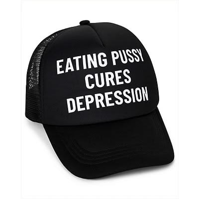 Eating Pussy Cures Depression Trucker Cap – Image 1