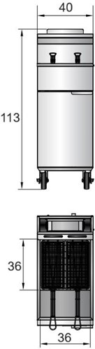 FREIDORA DE 26 LT A GAS – Image 1