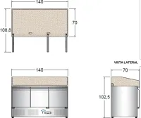 ESTACIÓN DE PIZZA 3 PUERTAS DE 140 CM – Image 3