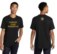 Black "Change Your Narrative" T-Shirt – Image 1