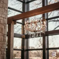Chandelier 31" wide, 30" high – Image 2