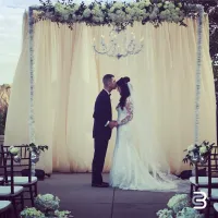 10' x 14' Ivory Voile Drape – Image 2