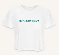 Travel is my Therapy Crop Top – Image 3