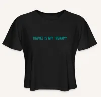 Travel is my Therapy Crop Top – Image 4